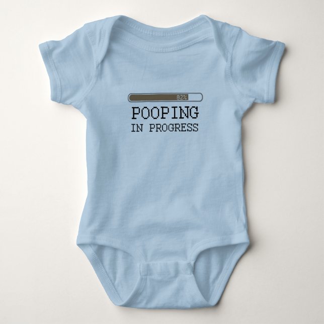 Pooping pågående T-tröja T-shirt (Framsida)
