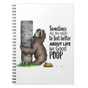 pooping Sloth Anteckningsbok