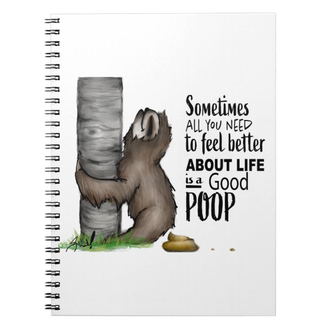 pooping Sloth Anteckningsbok (Framsidan)