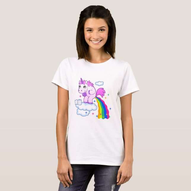 Pooping Unicorn Tee (Hel framsida)