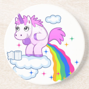 Pooping Unicorn Underlägg
