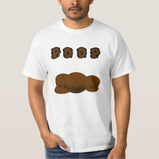 Pooprints fuktig poopskjorta tee shirt