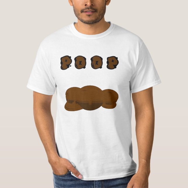 Pooprints fuktig poopskjorta tee shirt (Framsida)