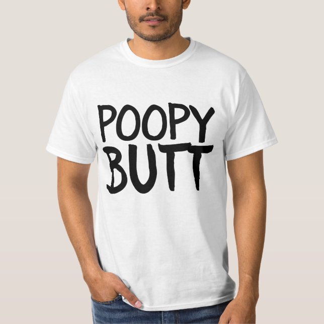 POOPY BUTT BIRTHDAY FUNNY T-SHIRTS (Framsida)