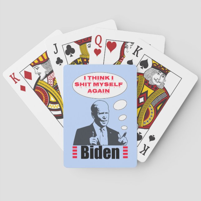 Poopy Byxor Biden Casinokort (Baksidan)