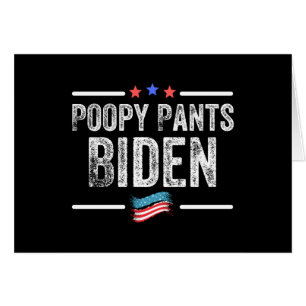 Poopy Byxor Biden Hälsningskort