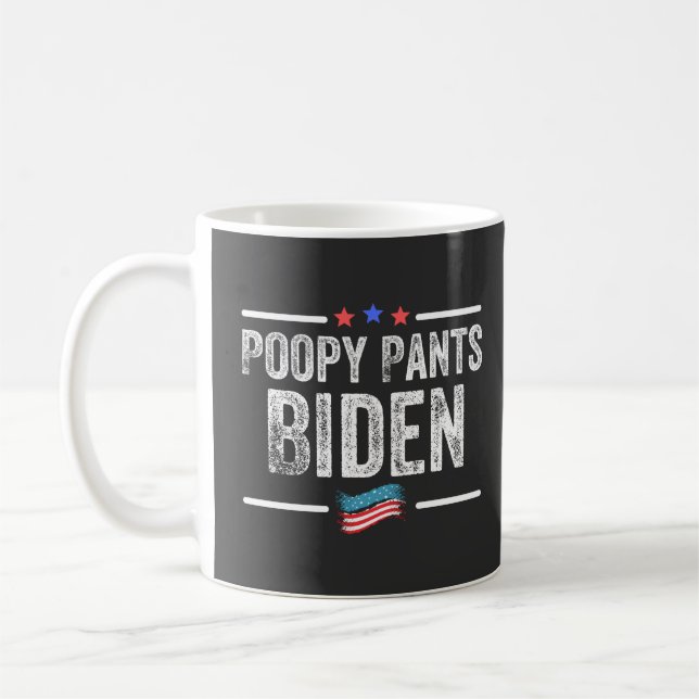 Poopy Byxor Biden Kaffemugg (Vänster)