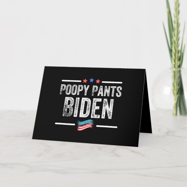 Poopy Byxor Biden Kort (Framsida)