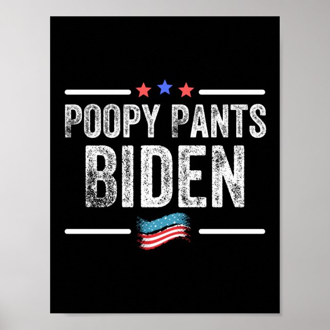 Poopy Byxor Biden Poster (Framsidan)