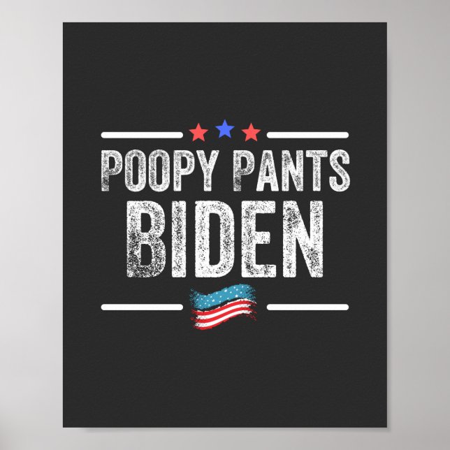 Poopy Byxor Biden Poster (Framsidan)