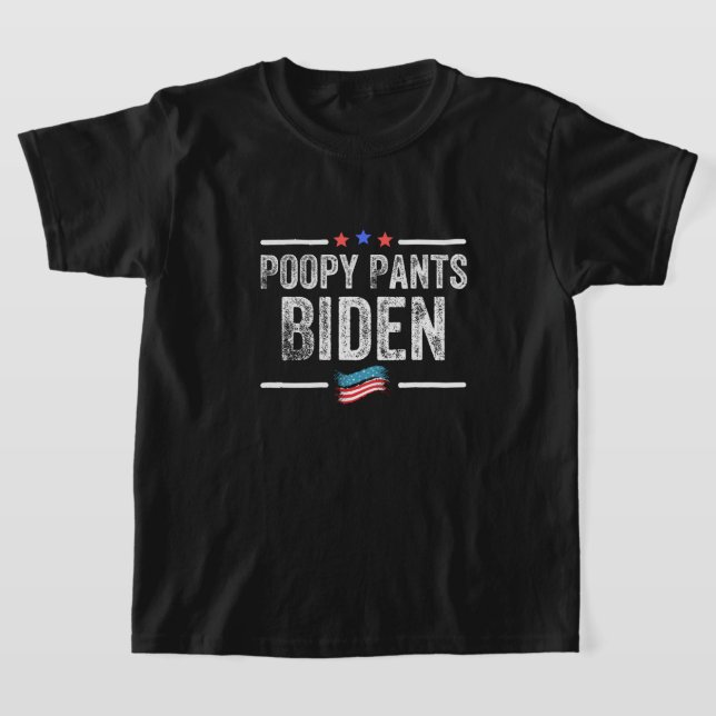 Poopy Byxor Biden T Shirt (Laydown)