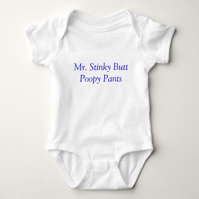 Poopy byxor Herr för Stinky ända Tee Shirt (Framsida)