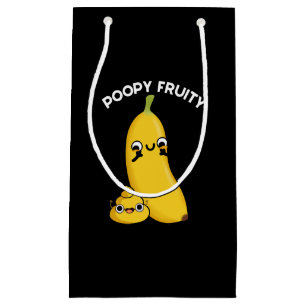 Poopy Fruktig Funny Fruit Banana Pun Mörk BG