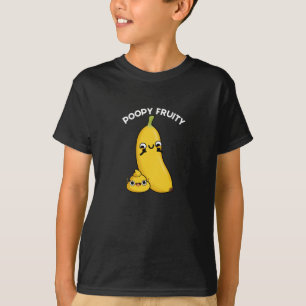 Poopy Fruktig Funny Fruit Banana Pun Mörk BG T Shirt