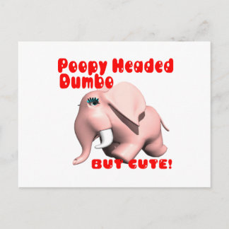 Poopy Headed Dumbo Vykort