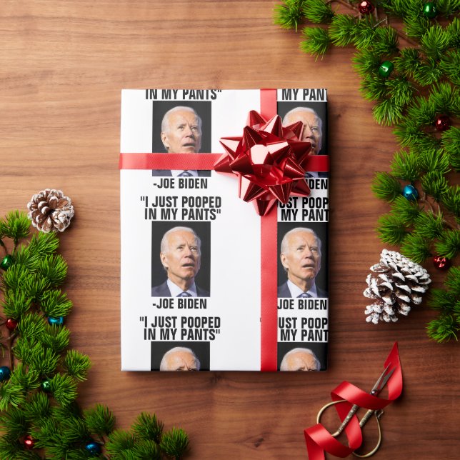 POOPY JOE BIDEN WRAPPING PAPPER PRESENTPAPPER (Julgåva)