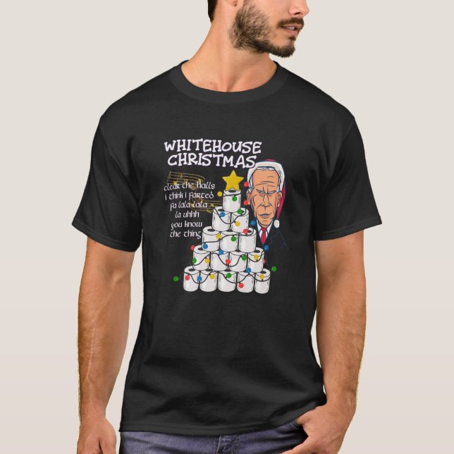 Poopy Pants Biden Colonoscopy Christmas Meme Chris T Shirt (Framsida)
