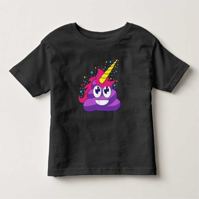Poopy Unicorn Emoji T Shirt (Framsida)