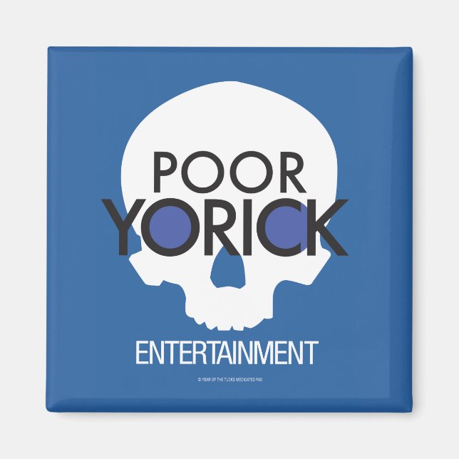 Poor Yorick Entertainment logotyp Magnet (Framsidan)