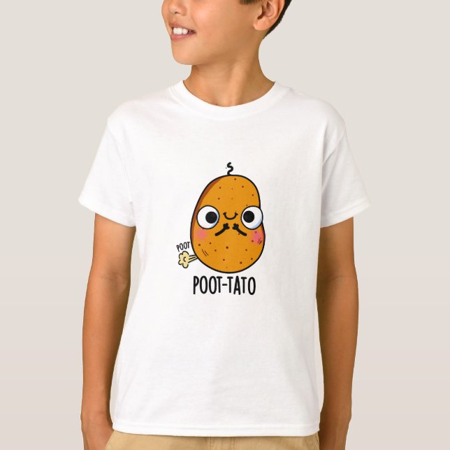 Poot-tato Funny Farting Potato Pun T Shirt (Framsida)