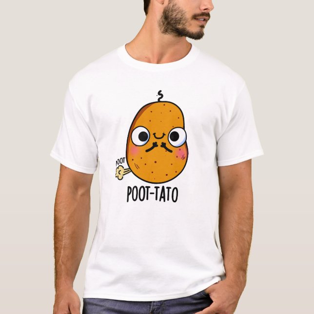 Poot-tato Funny Farting Potato Pun T Shirt (Framsida)