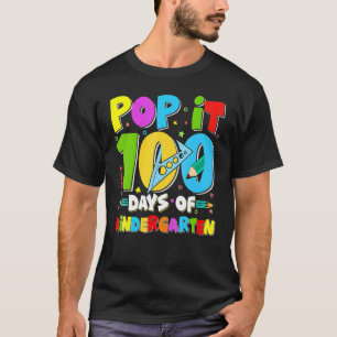 Pop 100 dagar Kindergarten Studenter 100 dagar T Shirt