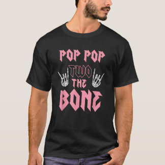 Pop 2: benfödelsedag 2 år gammal födelsedag t shirt