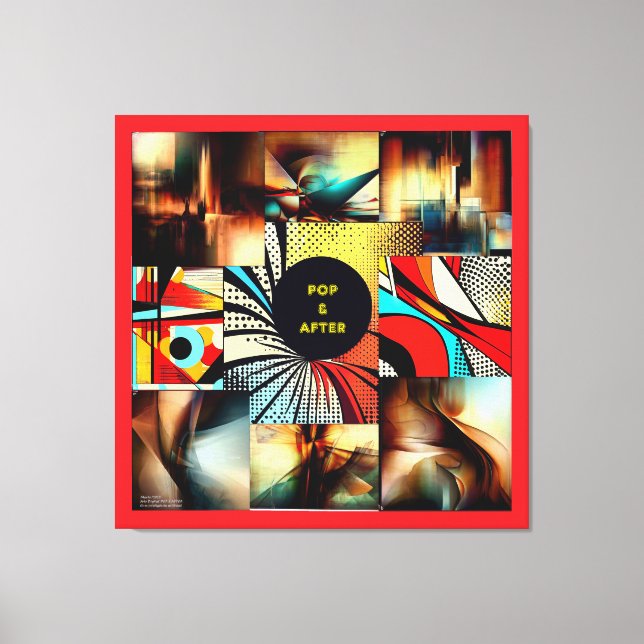 POP & AFTER - ABSTRATO - Impressão em tela Canvastryck (Framsida)