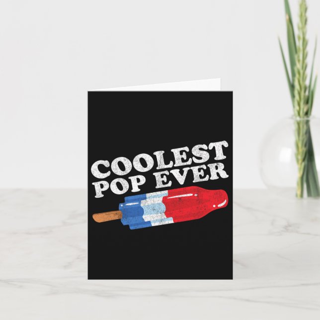 Pop Aldrig Popsicle Funny Retro Bomb Fars dag Gif Kort (Framsida)