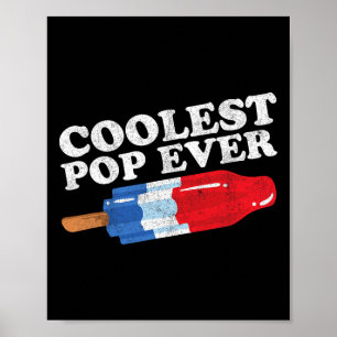 Pop Aldrig Popsicle Funny Retro Bomb Fars dag Gif Poster