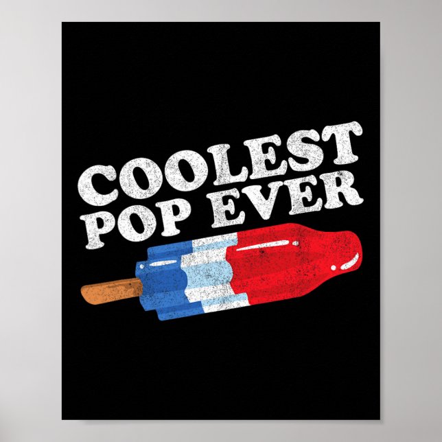 Pop Aldrig Popsicle Funny Retro Bomb Fars dag Gif Poster (Framsidan)