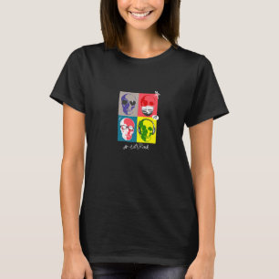 Pop Ar Skull med glasögon Covid Mask-hörlurar Pr T Shirt