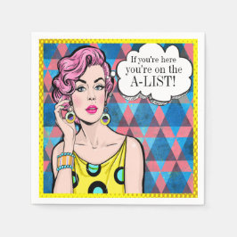 Pop Art A-lista VIP Cocktail Napkin Pappersservett