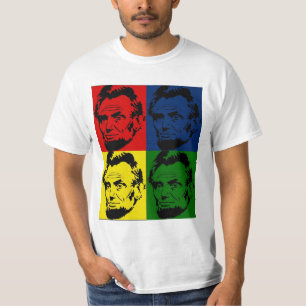 Pop Art Abe Lincoln Porträtt - Shirt Tee Shirt