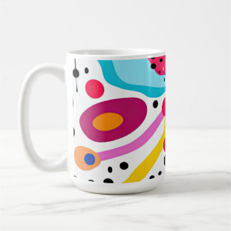 Pop Art Abstrakt Mönster, Pop Art Inspired Mönster Kaffemugg