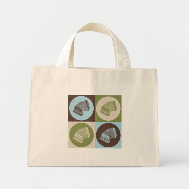 Pop Art Accordion Mini Tygkasse (Framsidan)