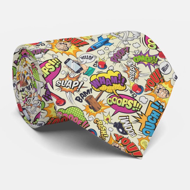 Pop Art Action – Målad Energi Slips (Rullad)