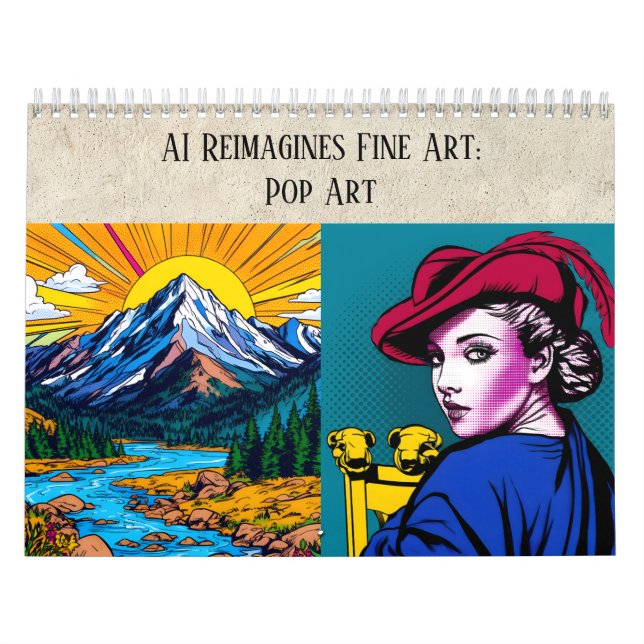 Pop Art AI Art Estetik - Fin Konst Remixad Kalender (Omslag)