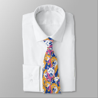 Pop Art Akita Hund Colorful Mönster Slips