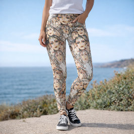 Pop Art Anime Mönster med Feminine Inslag Leggings