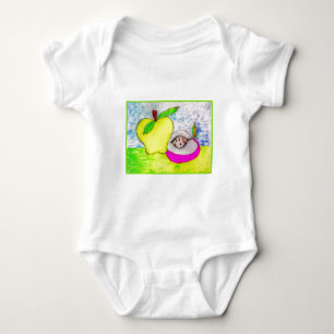 Pop Art Apples Infant Organic Creeper Tee