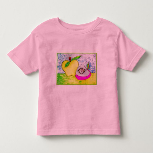 Pop Art Apples Småbarn Ringer T-Shirt (Framsida)