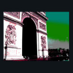 Pop Art Arc de Triomphe Poster<br><div class="desc">"Pop art-inspirerad poster om L'Arc de Triomphe i Paris".</div>