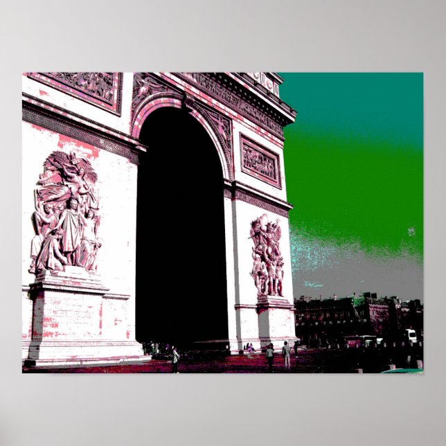 Pop Art Arc de Triomphe Poster (Framsidan)