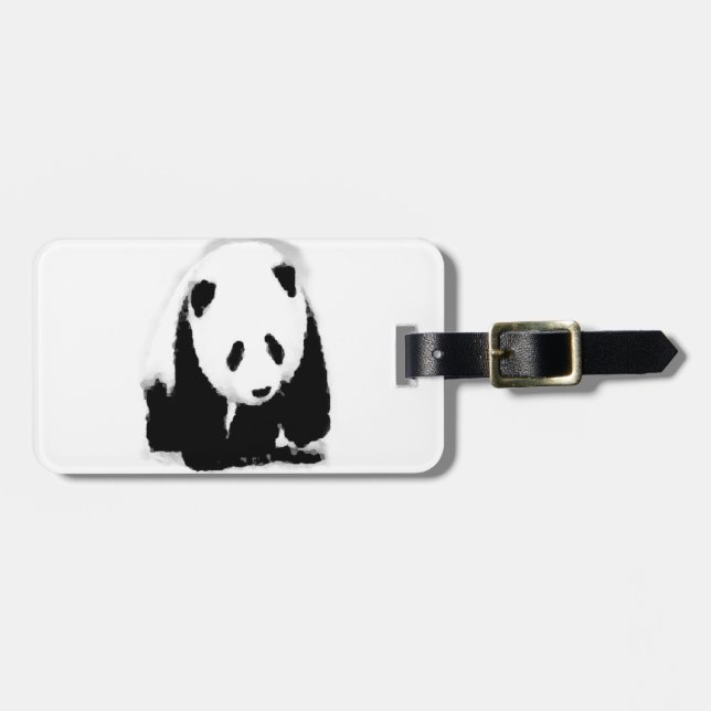 Pop Art Baby Panda Bagagebricka (Horisontell Framsida)