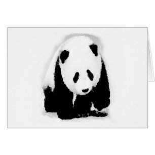 Pop Art Baby Panda Hälsningskort