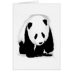 Pop Art Baby Panda Hälsningskort