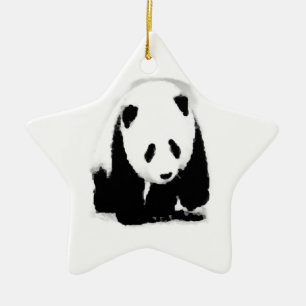 Pop Art Baby Panda Julgransprydnad Keramik