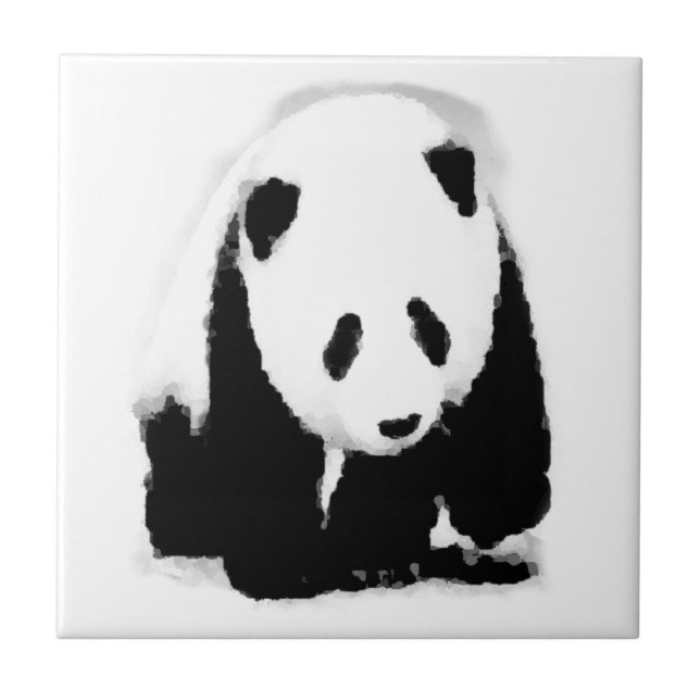 Pop Art Baby Panda Kakelplatta (Framsidan)