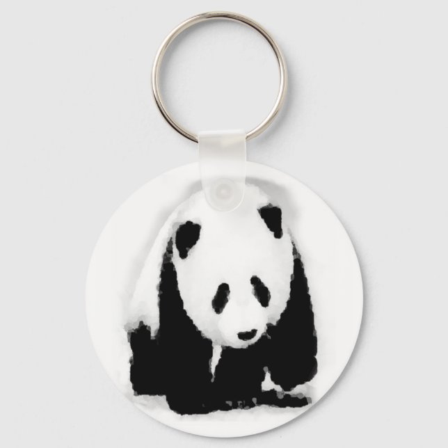 Pop Art Baby Panda Nyckelring (Framsida)
